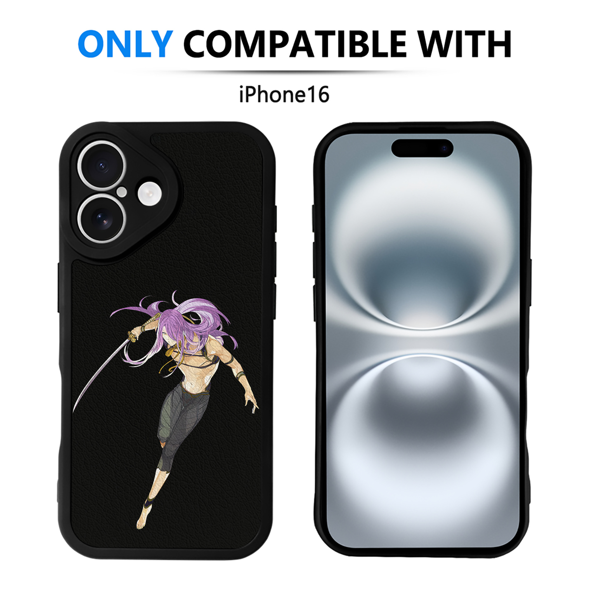 （画像用） 刀剣乱舞 Touken Ranbu 【iPhone 16シリーズ対応】シリコンスマホケース（レザー調） 材質：シリコン